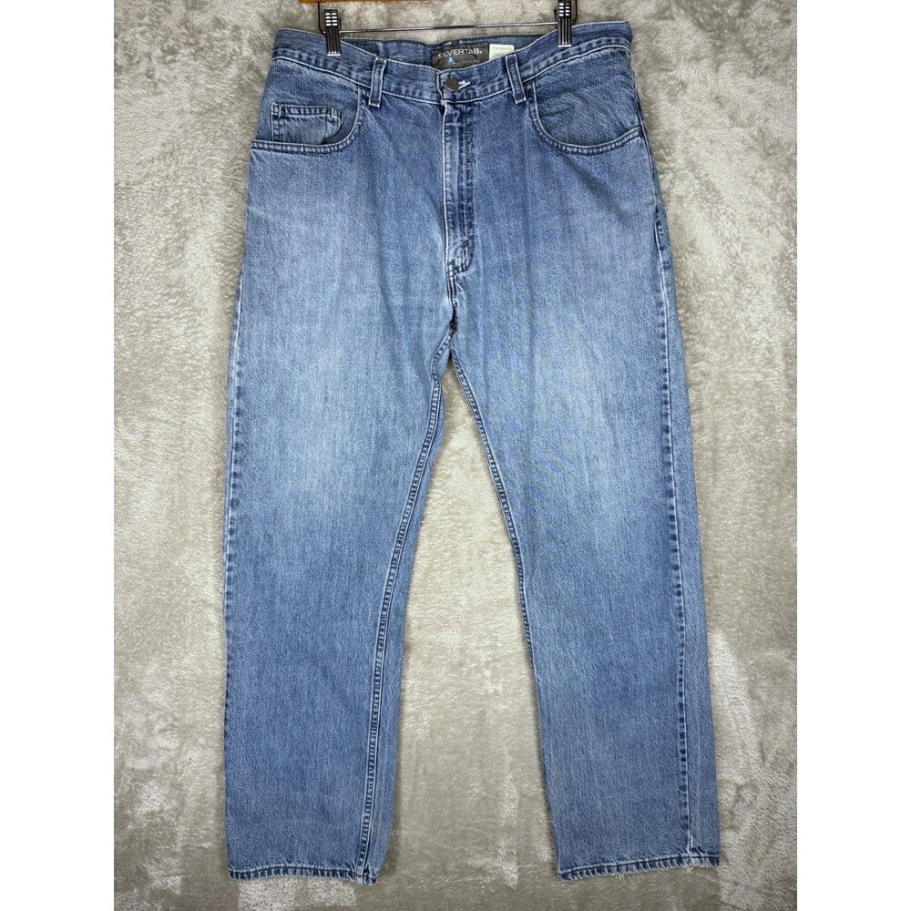 VTG Levis Silvertab Jeans Men 34x34 (Fits 34x32) Blue Loose Baggy Y2K Distressed